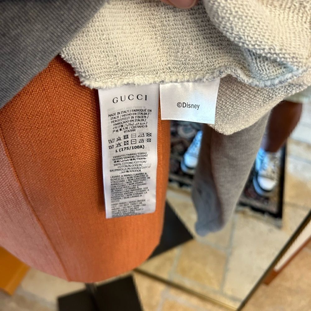 Men’s Gucci, X Disney, Donald Duck heavyweight sweatshirt size large made Italy - Picture 8 of 10